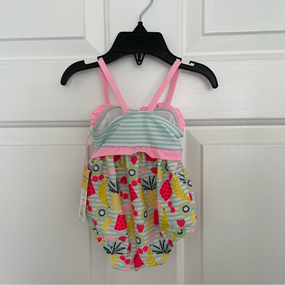 Cat & Jack Baby NWT Fruit And Stripe 1 Piece  Infant Swimsuit  3-6 Months - Picture 2 of 6